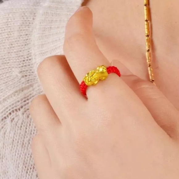 ๐ง NWT Feng Shui Piyao Red Ring Mantra Kabbalah - Picture 2 of 8